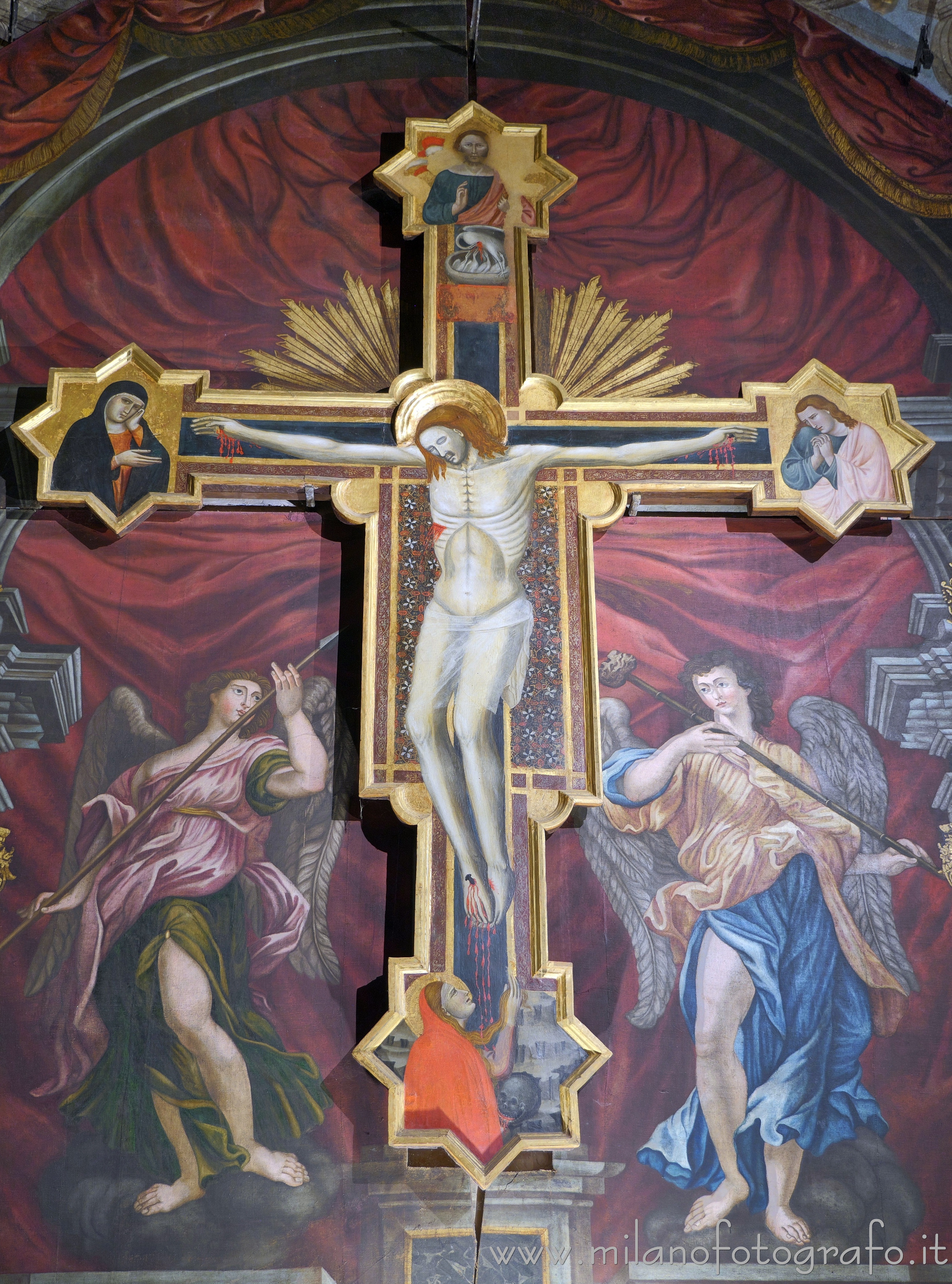 Montefiore Conca (Rimini) - Antico crocifisso su tavola nella Chiesa di San Paolo - Foto a piena risoluzione